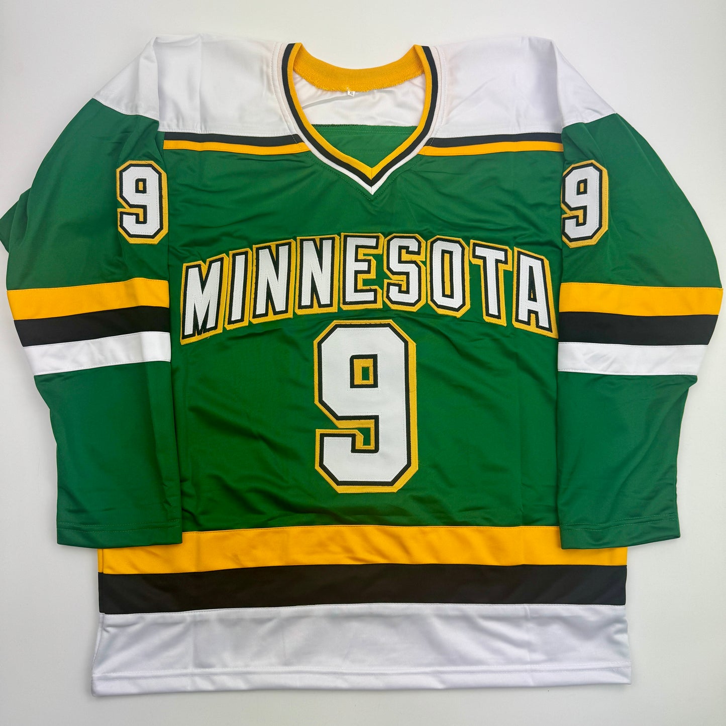 Autographed/Signed Mike Modano Minnesota Green Hockey Jersey Beckett BAS COA