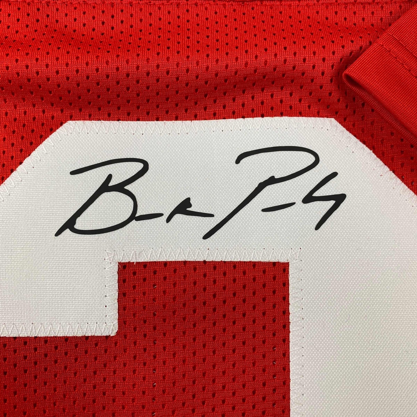 Facsimile Autographed Brock Purdy San Francisco Red Reprint Laser Auto Football Jersey Size Men's XL