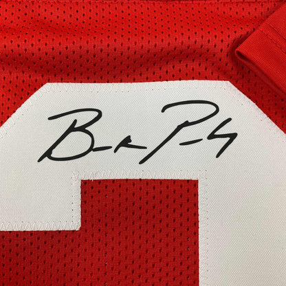 Facsimile Autographed Brock Purdy San Francisco Red Reprint Laser Auto Football Jersey Size Men's XL