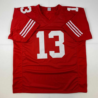 Facsimile Autographed Brock Purdy San Francisco Red Reprint Laser Auto Football Jersey Size Men's XL
