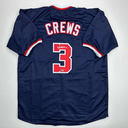 Facsimile Autographed Dylan Crews Washington Blue Reprint Laser Auto Baseball Jersey Size Men's XL