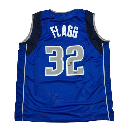 Facsimile Autographed Cooper Flagg Dallas Blue Reprint Laser Auto Basketball Jersey Size Men's XL