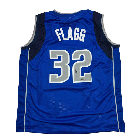 Facsimile Autographed Cooper Flagg Dallas Blue Reprint Laser Auto Basketball Jersey Size Men's XL