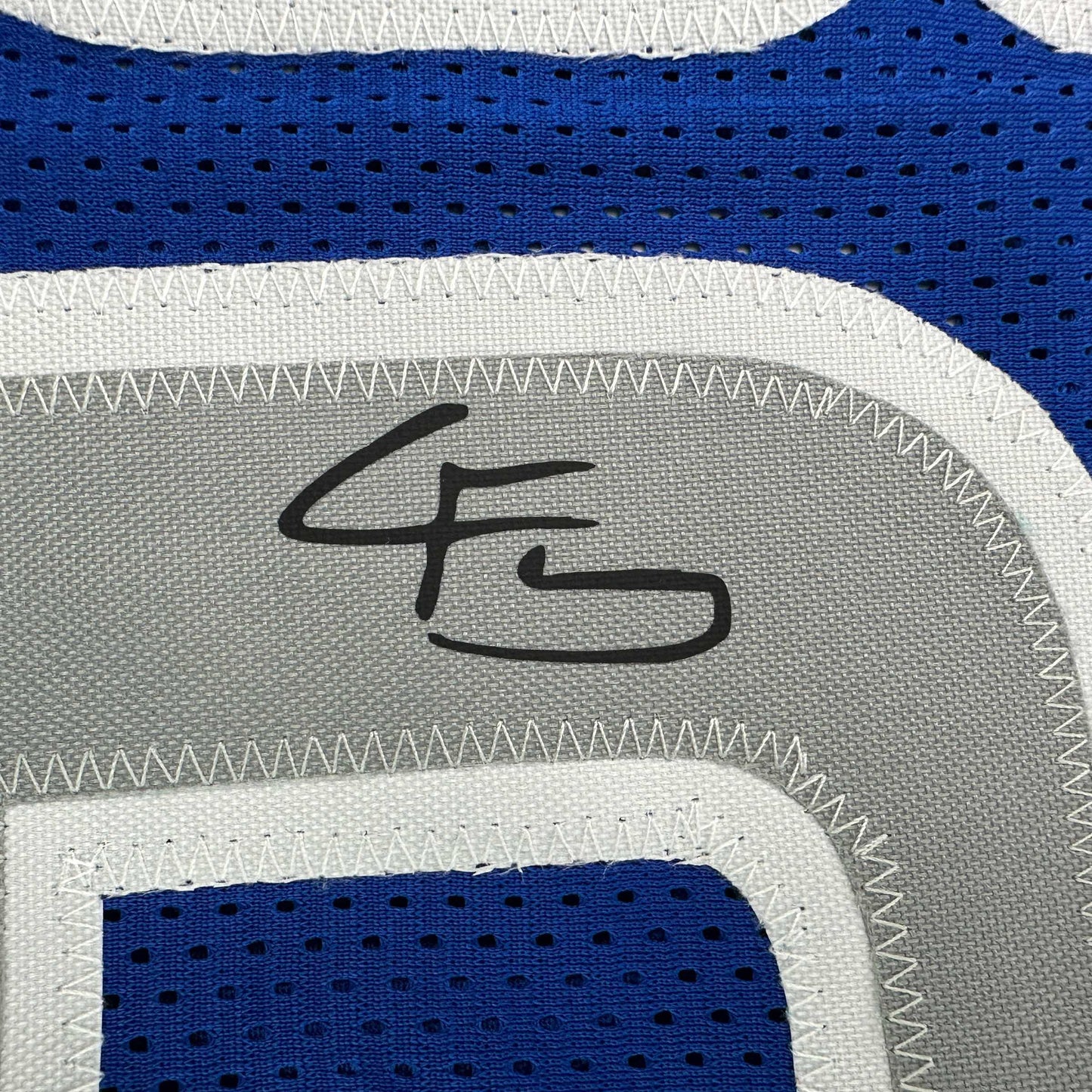 Facsimile Autographed Cooper Flagg Dallas Blue Reprint Laser Auto Basketball Jersey Size Men's XL