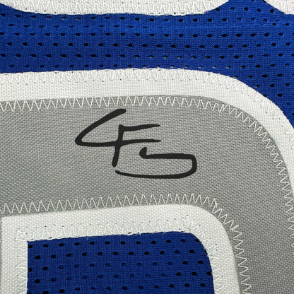 Facsimile Autographed Cooper Flagg Dallas Blue Reprint Laser Auto Basketball Jersey Size Men's XL