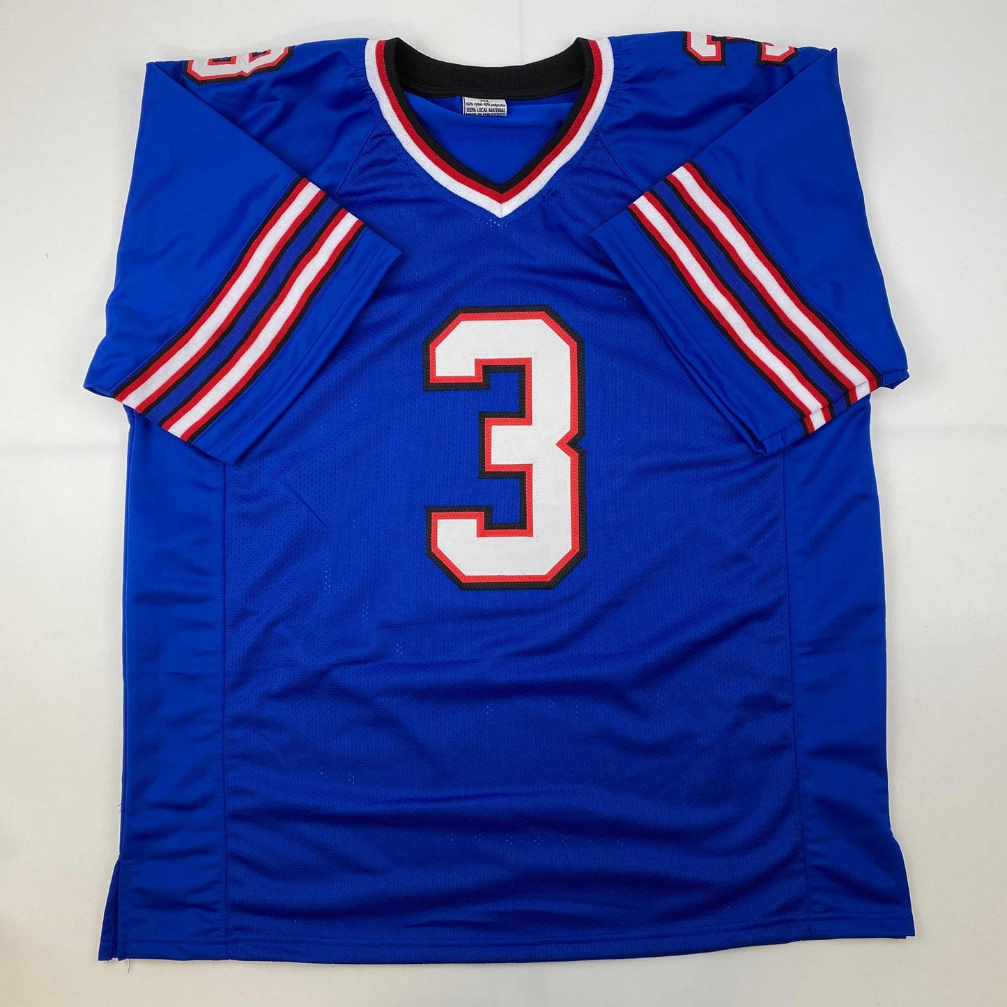 Facsimile Autographed Damar Hamlin Buffalo Blue Reprint Laser Auto Football Jersey Size Men's XL
