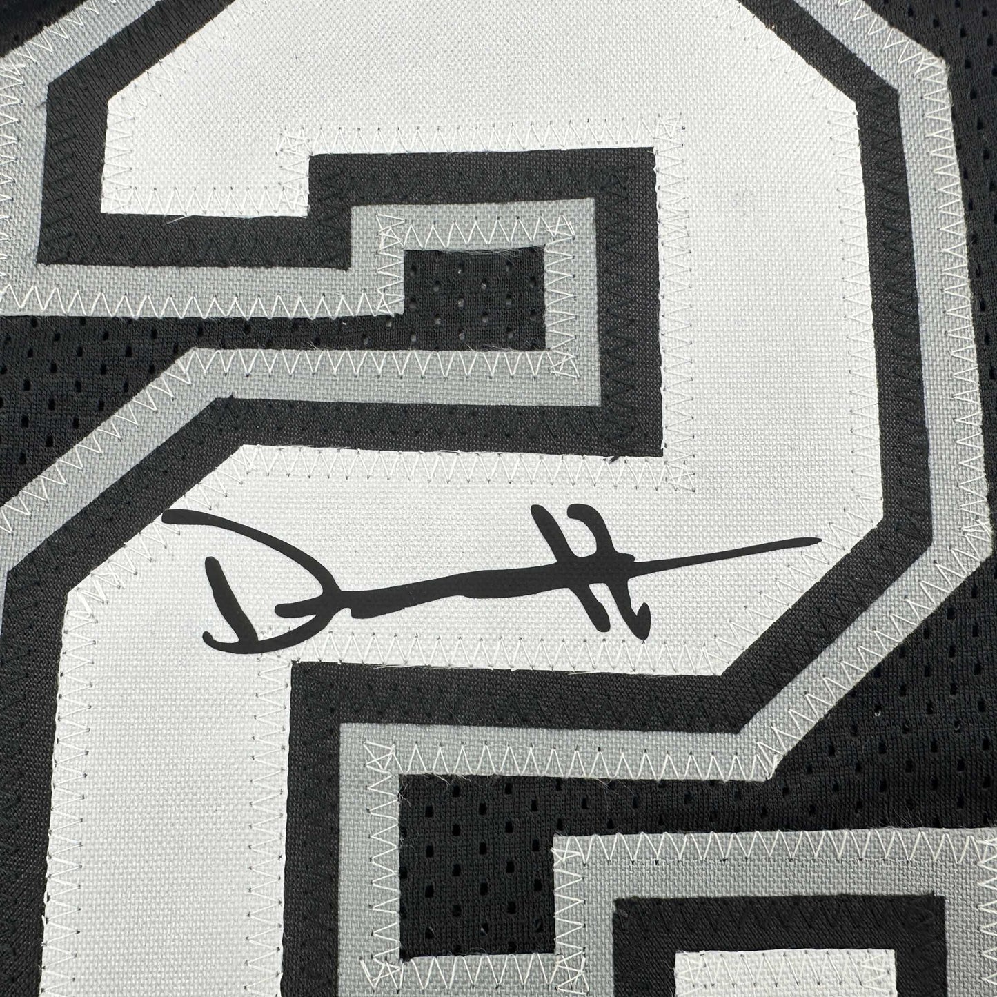 Facsimile Autographed Dylan Harper San Antonio Black Reprint Laser Auto Basketball Jersey Size Men's XL