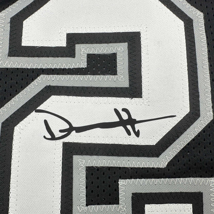 Facsimile Autographed Dylan Harper San Antonio Black Reprint Laser Auto Basketball Jersey Size Men's XL