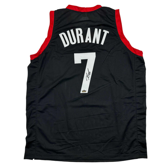 Facsimile Autographed Kevin Durant Houston Black Reprint Laser Auto Basketball Jersey Size Men's XL