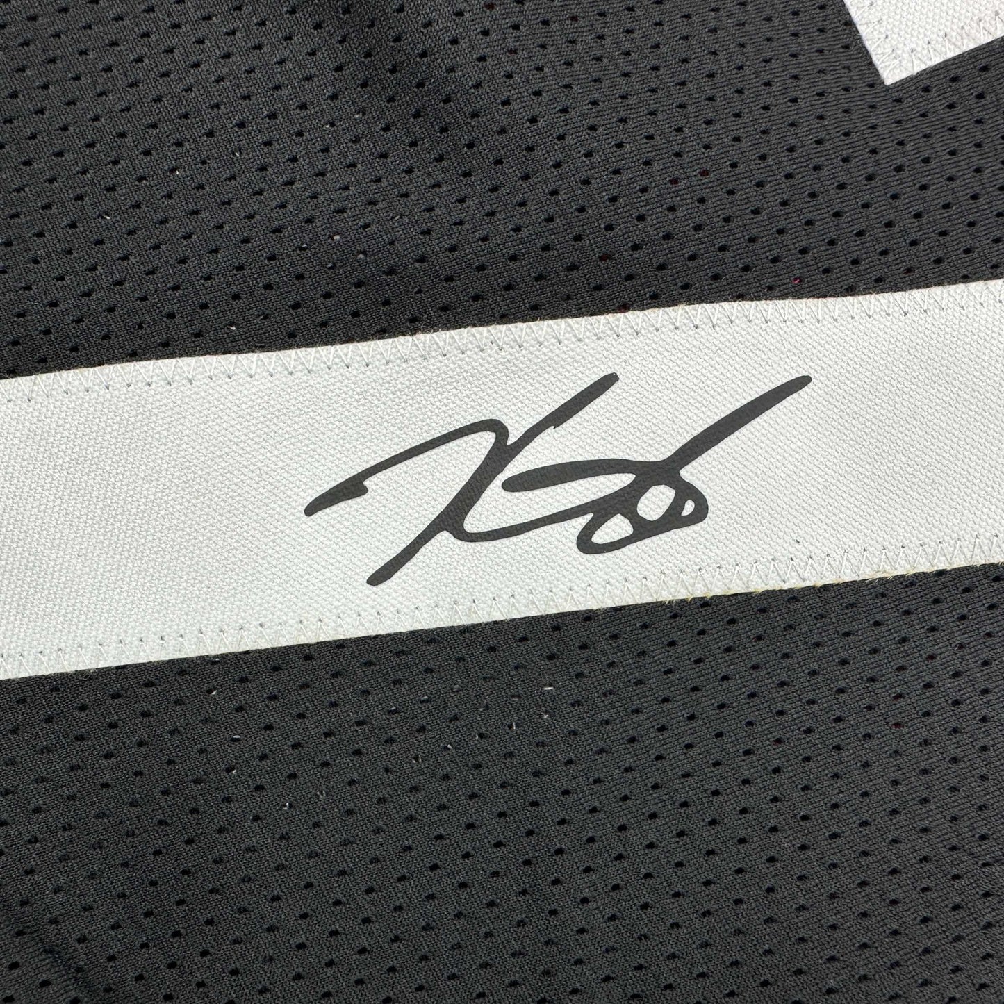 Facsimile Autographed Kevin Durant Houston Black Reprint Laser Auto Basketball Jersey Size Men's XL