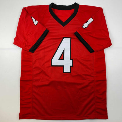Autographed/Signed Nolan Smith Jr. Georgia Red College Football Jersey JSA COA