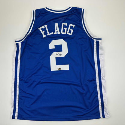 Facsimile Autographed Cooper Flagg Duke Blue Reprint Laser Auto College Basketball Jersey Size Men's XL