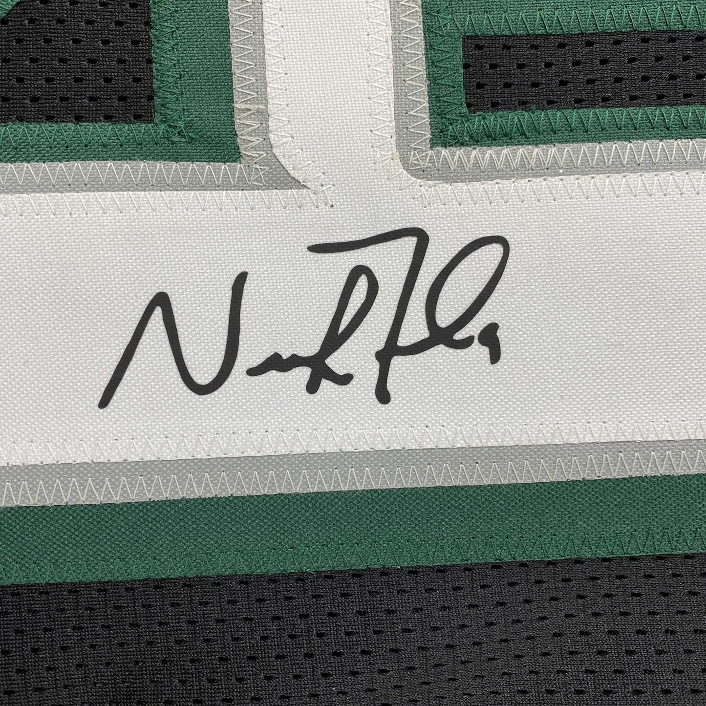 Facsimile Autographed Nick Foles Philadelphia Black Reprint Laser Auto Football Jersey Size Men's XL