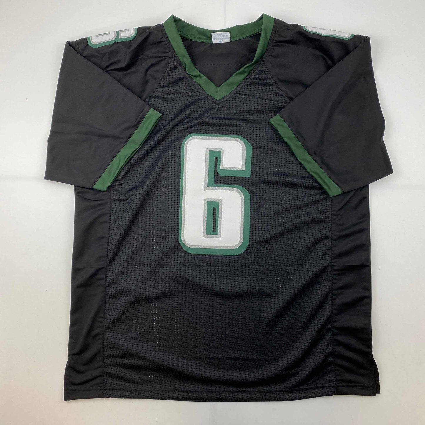 Facsimile Autographed DeVonta Smith Philadelphia Black Reprint Laser Auto Football Jersey Size Men's XL