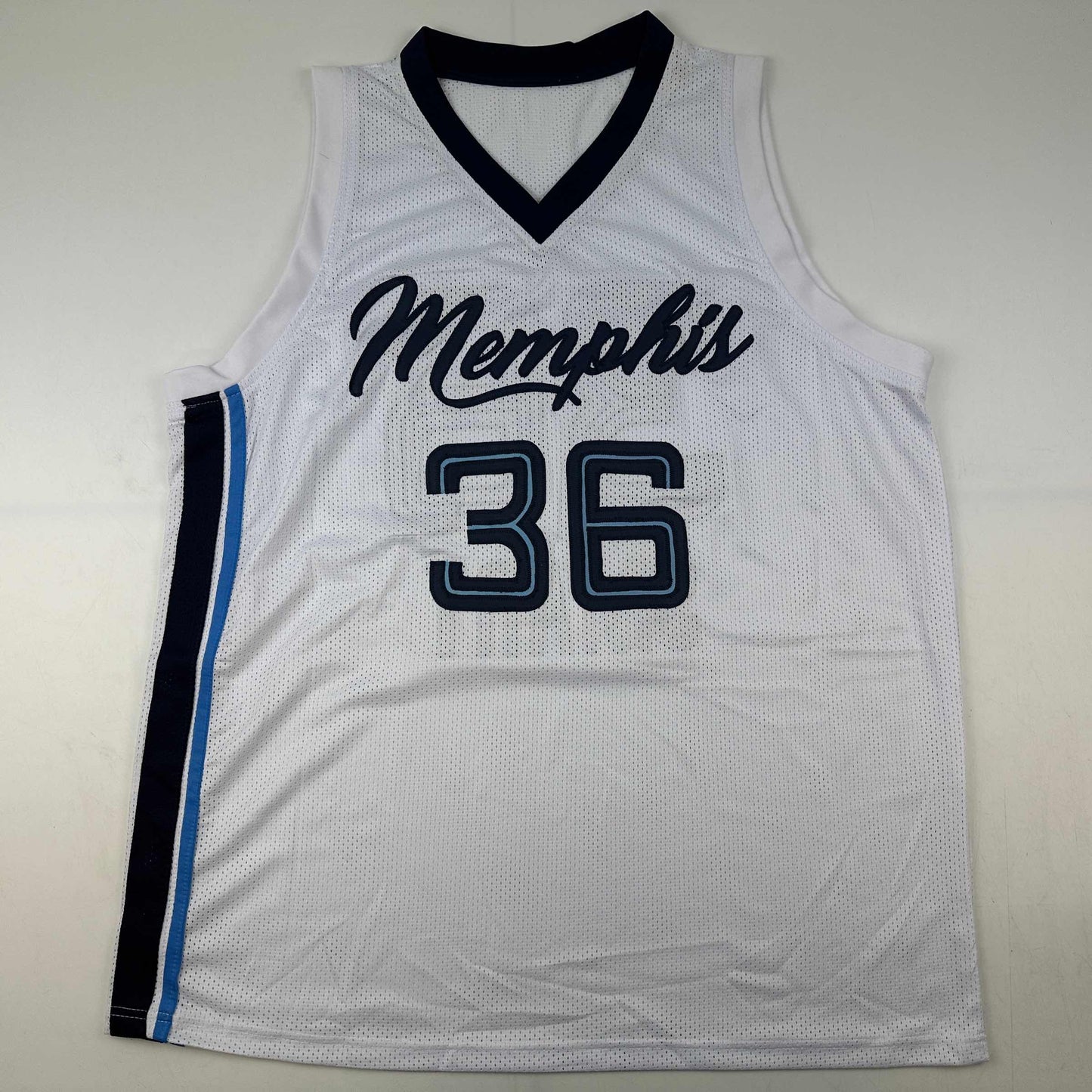 Autographed/Signed Marcus Smart Memphis White Basketball Jersey Beckett BAS COA