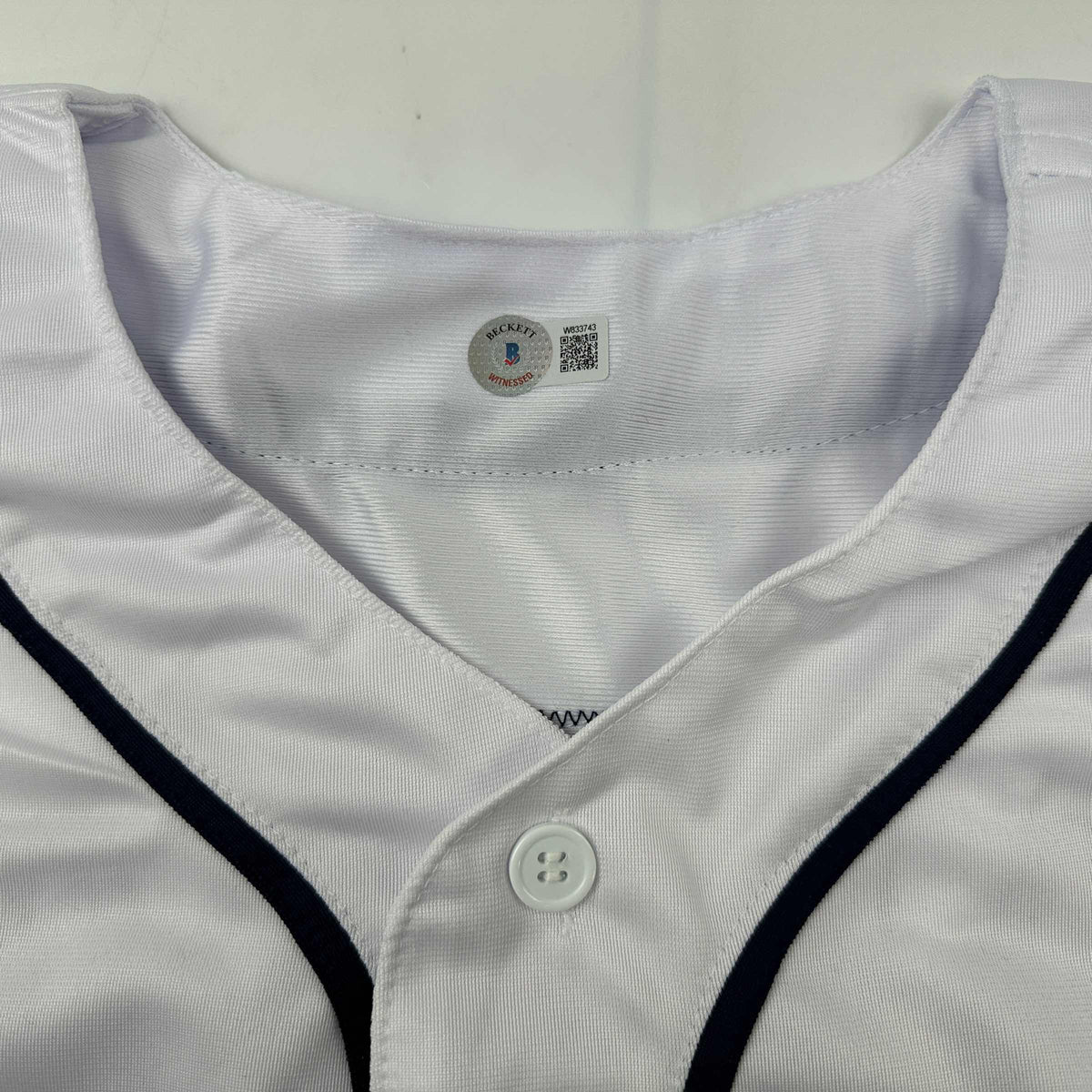 Autographed/Signed The Sandlot Movie 6x Cast Member Sigs White Baseball Jersey Beckett BAS COA