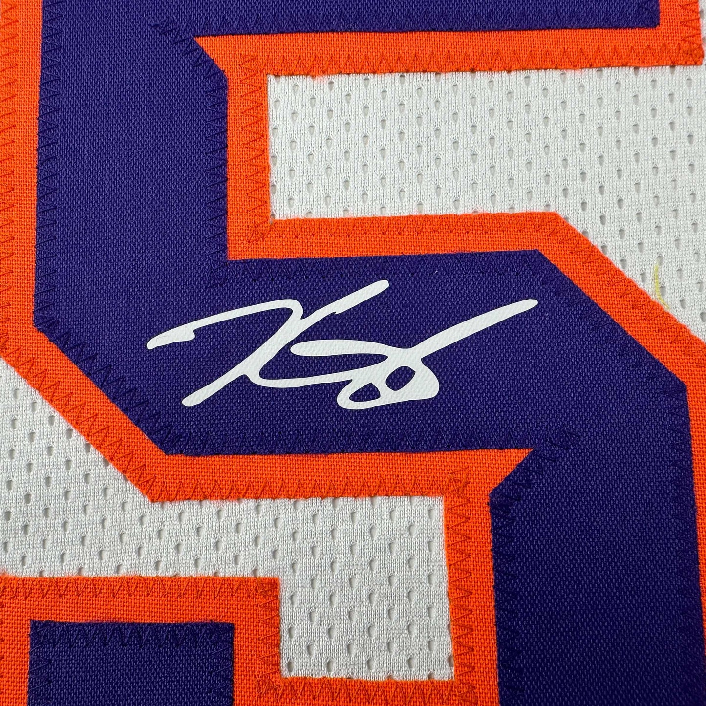 Facsimile Autographed Kevin Durant Phoenix White Reprint Laser Auto Basketball Jersey Size Men's XL