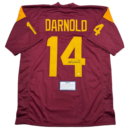 Autographed/Signed Sam Darnold USC Southen Cal Maroon College Football Jersey Steiner Holo