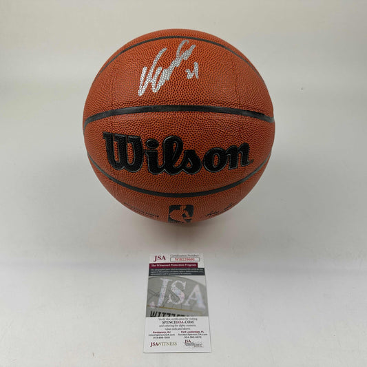 Autographed/Signed Dominique Wilkins Atlanta Hawks Full Size Wilson Basketball JSA COA