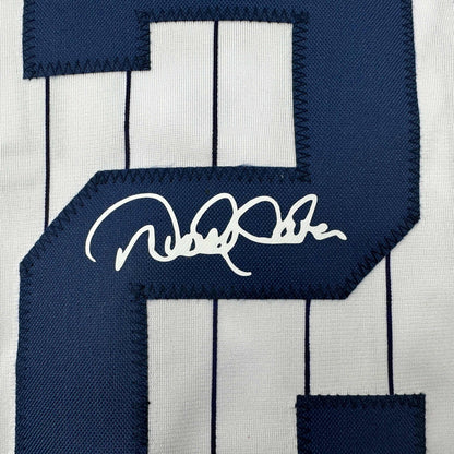Facsimile Autographed Derek Jeter New York Pinstripe Reprint Laser Auto Baseball Jersey Size Men's XL