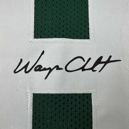 Framed Facsimile Autographed Wayne Chrebet 35x39 New York Green Reprint Laser Auto Football Jersey