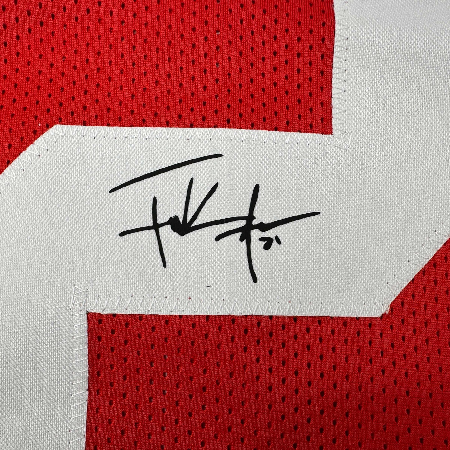 Facsimile Autographed Frank Gore San Francisco Red Reprint Laser Auto Football Jersey Size Men's XL