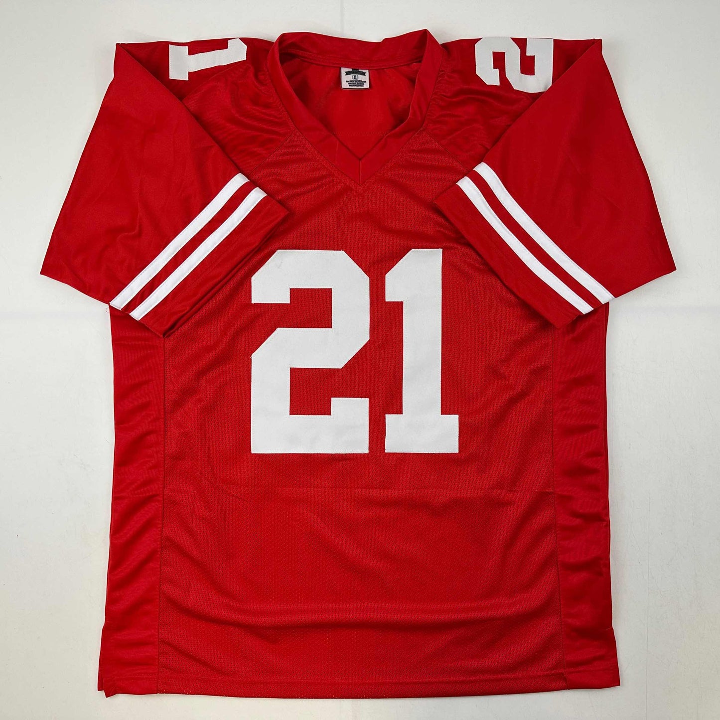 Facsimile Autographed Frank Gore San Francisco Red Reprint Laser Auto Football Jersey Size Men's XL
