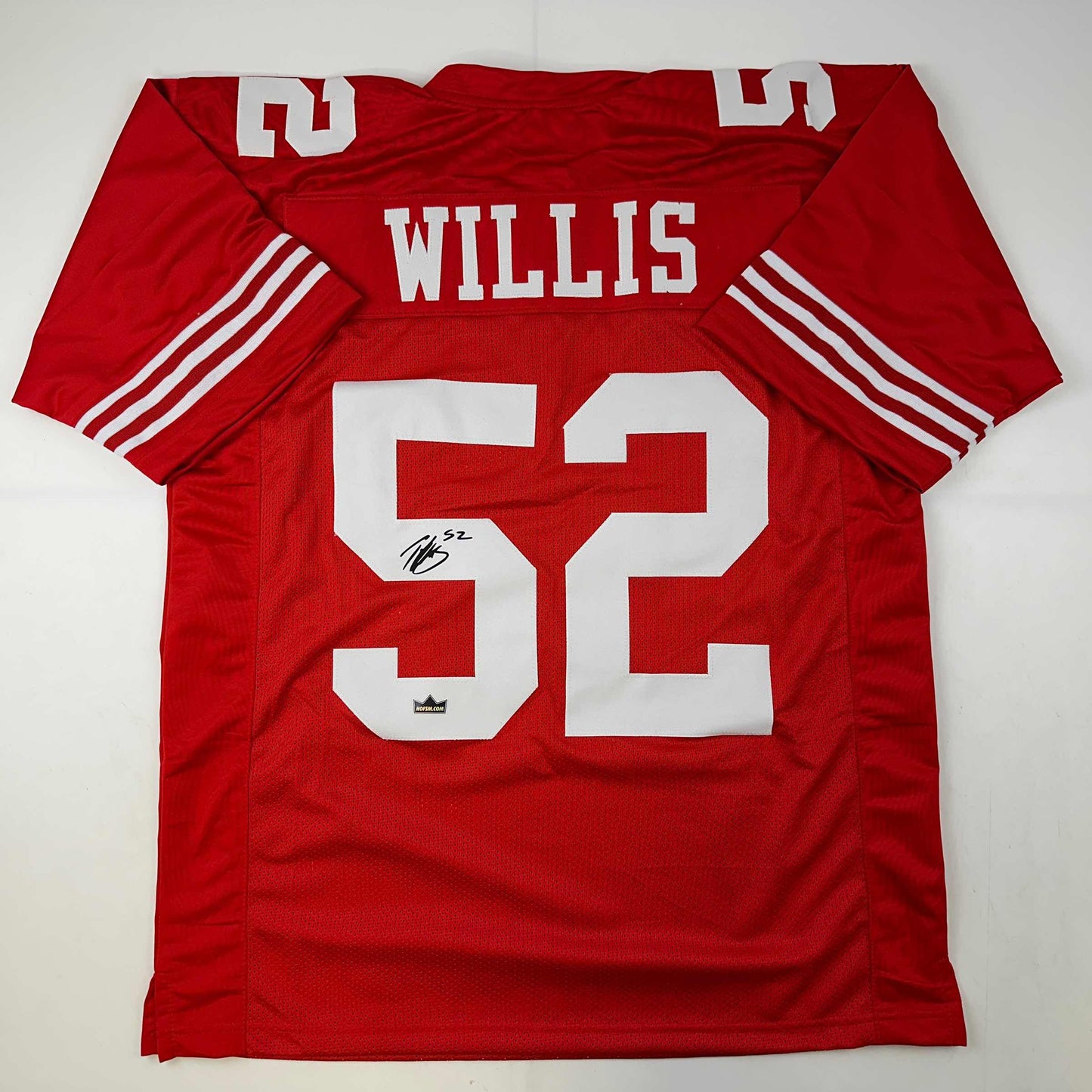 Facsimile Autographed Patrick Willis San Francisco Red Reprint Laser Auto Football Jersey Size Men's XL