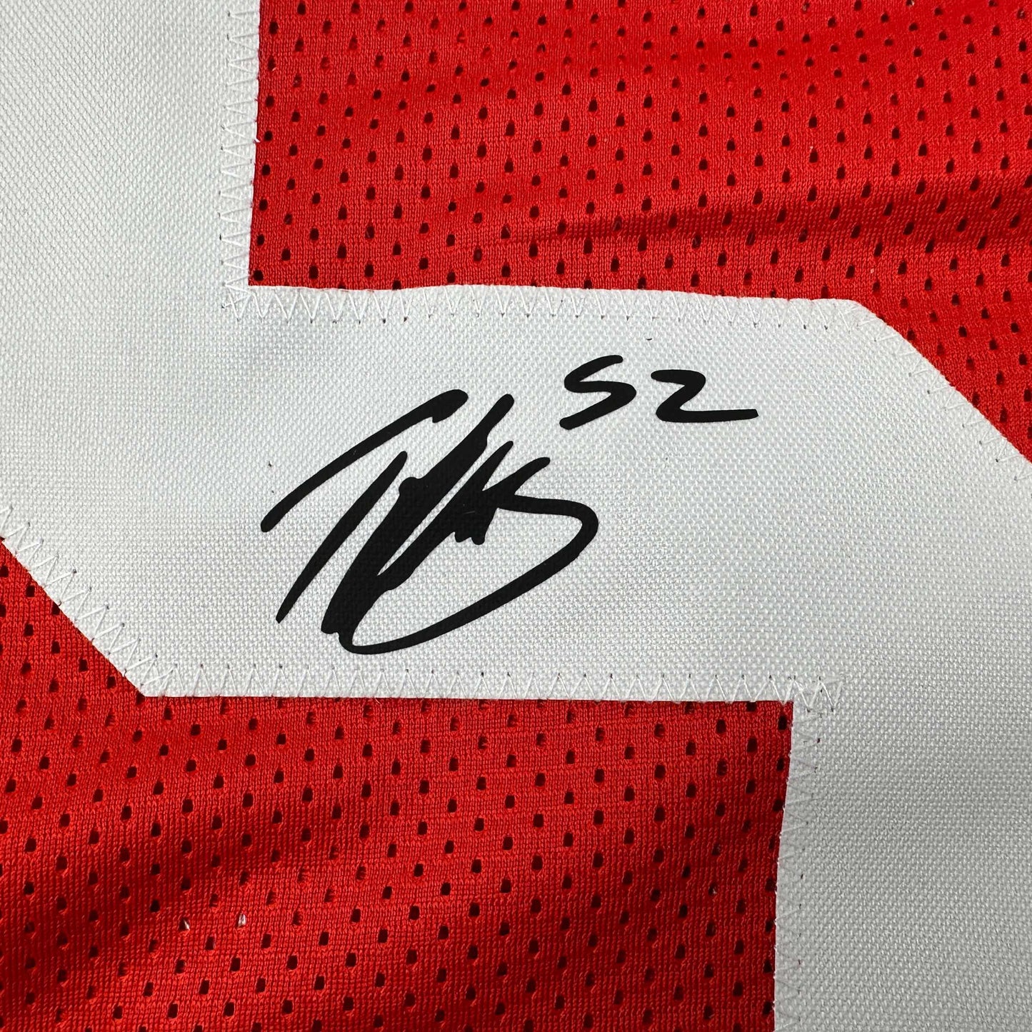 Facsimile Autographed Patrick Willis San Francisco Red Reprint Laser Auto Football Jersey Size Men's XL