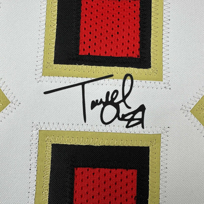 Facsimile Autographed Terrell Owens San Francisco Red Reprint Laser Auto Football Jersey Size Men's XL