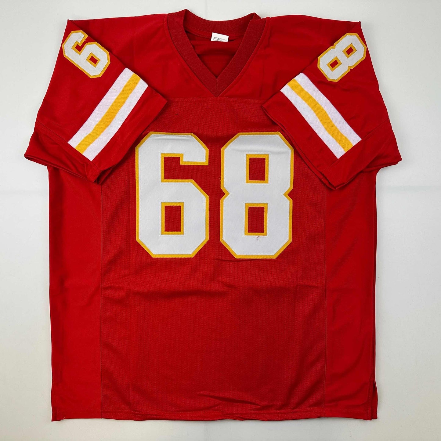 Facsimile Autographed Will Shields Kansas City Red Reprint Laser Auto Football Jersey Size Men's XL