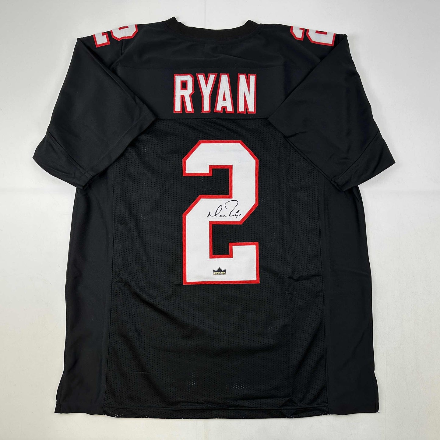 Facsimile Autographed Matt Ryan Atlanta Black Retro Reprint Laser Auto Football Jersey Size Men's XL