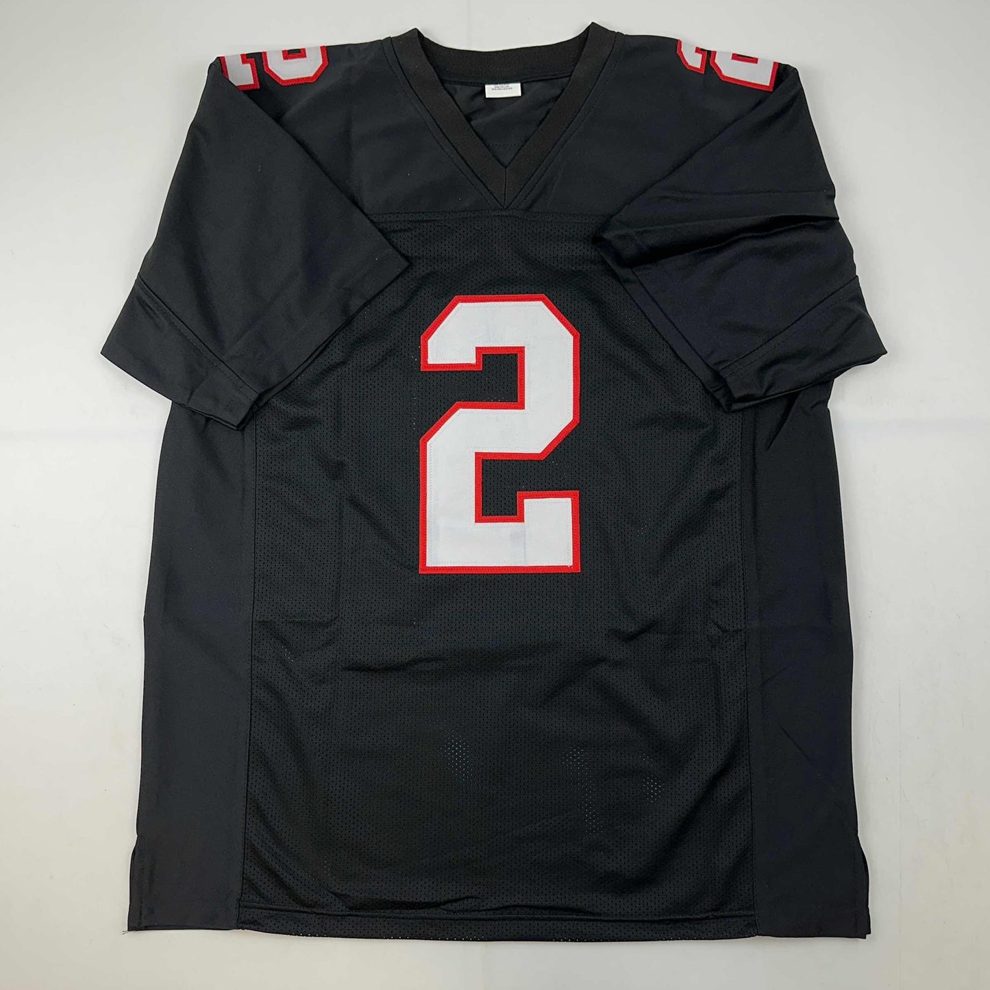 Facsimile Autographed Matt Ryan Atlanta Black Retro Reprint Laser Auto Football Jersey Size Men's XL