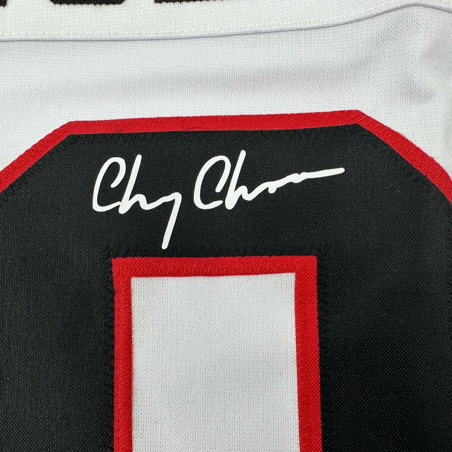 Facsimile Autographed Chevy Chase Clark Griswold Christmas Vacation Movie Chicago White Reprint Laser Auto Hockey Jersey Size Men's XL