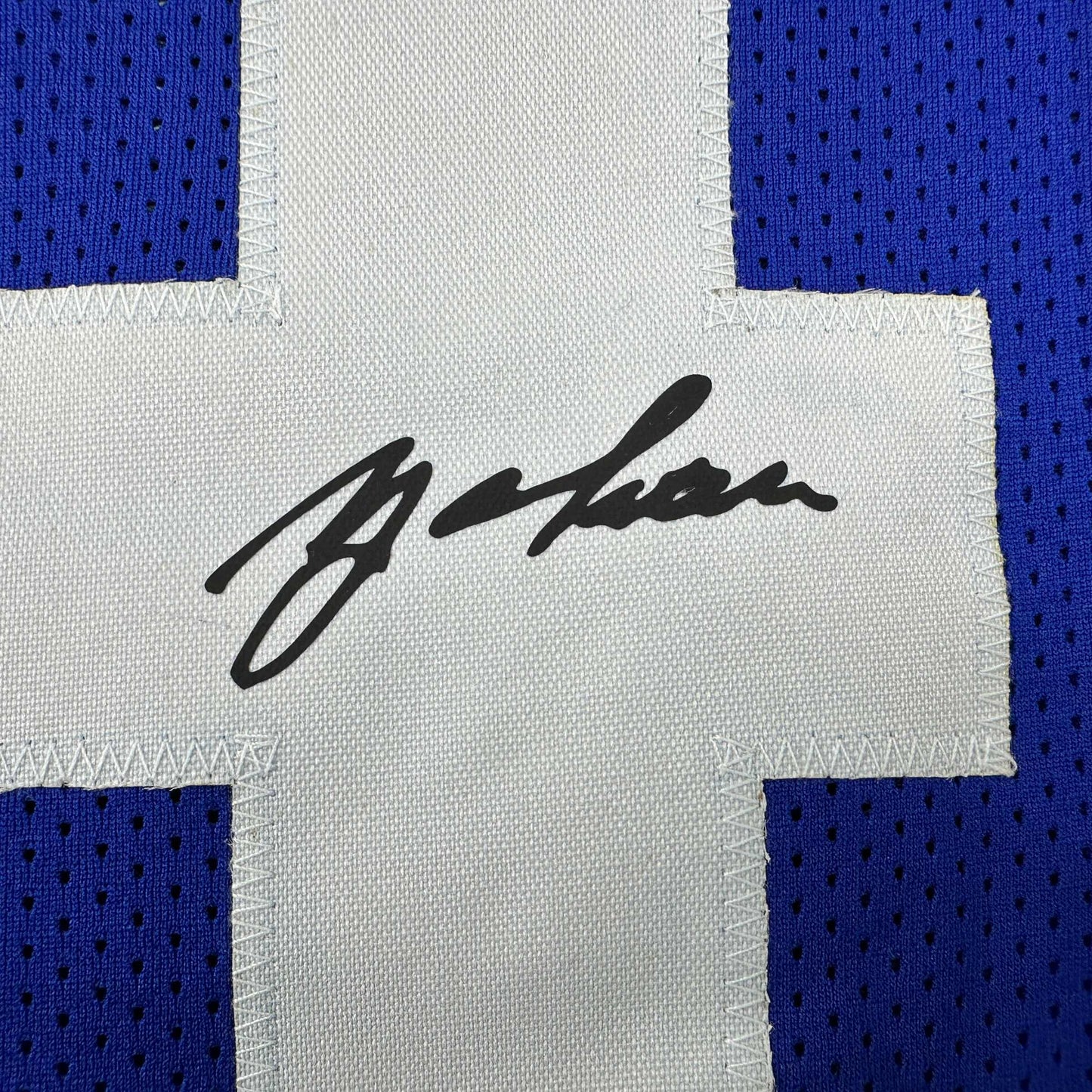 Facsimile Autographed Y.A. YA Tittle New York Blue Reprint Laser Auto Football Jersey Size Men's XL