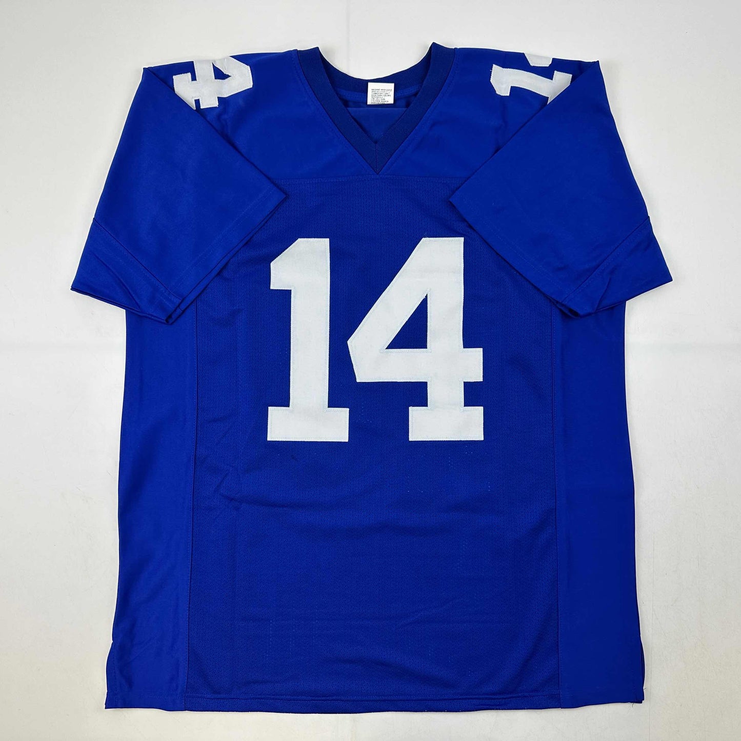 Facsimile Autographed Y.A. YA Tittle New York Blue Reprint Laser Auto Football Jersey Size Men's XL