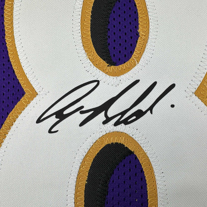 Facsimile Autographed Anquan Boldin Baltimore Purple Reprint Laser Auto Football Jersey Size Men's XL