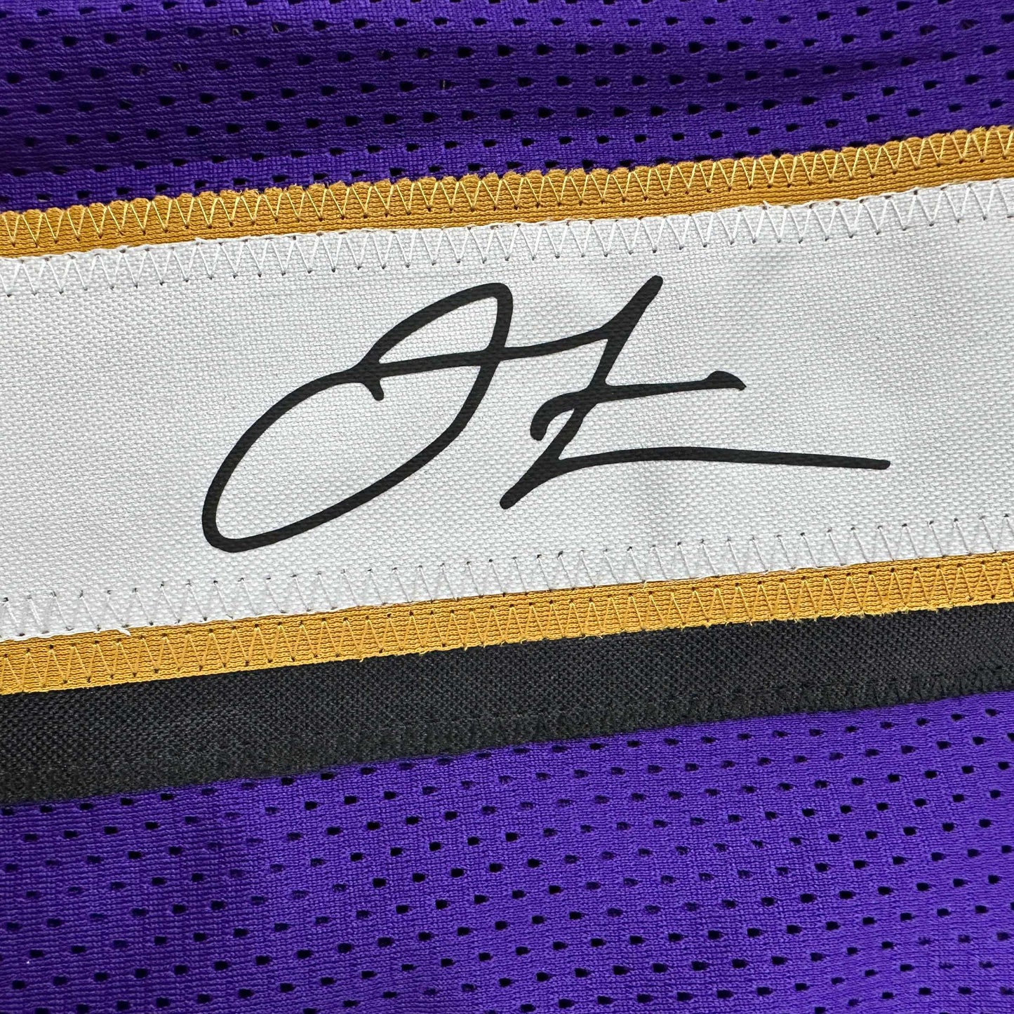 Facsimile Autographed Jamal Lewis Baltimore Purple Reprint Laser Auto Football Jersey Size Men's XL