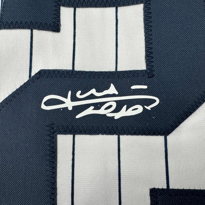 Facsimile Autographed Juan Soto New York Pinstripe Reprint Laser Auto Baseball Jersey Size Men's XL