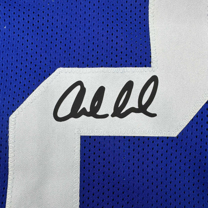 Facsimile Autographed Andrew Luck Indianapolis Blue Reprint Laser Auto Football Jersey Size Men's XL
