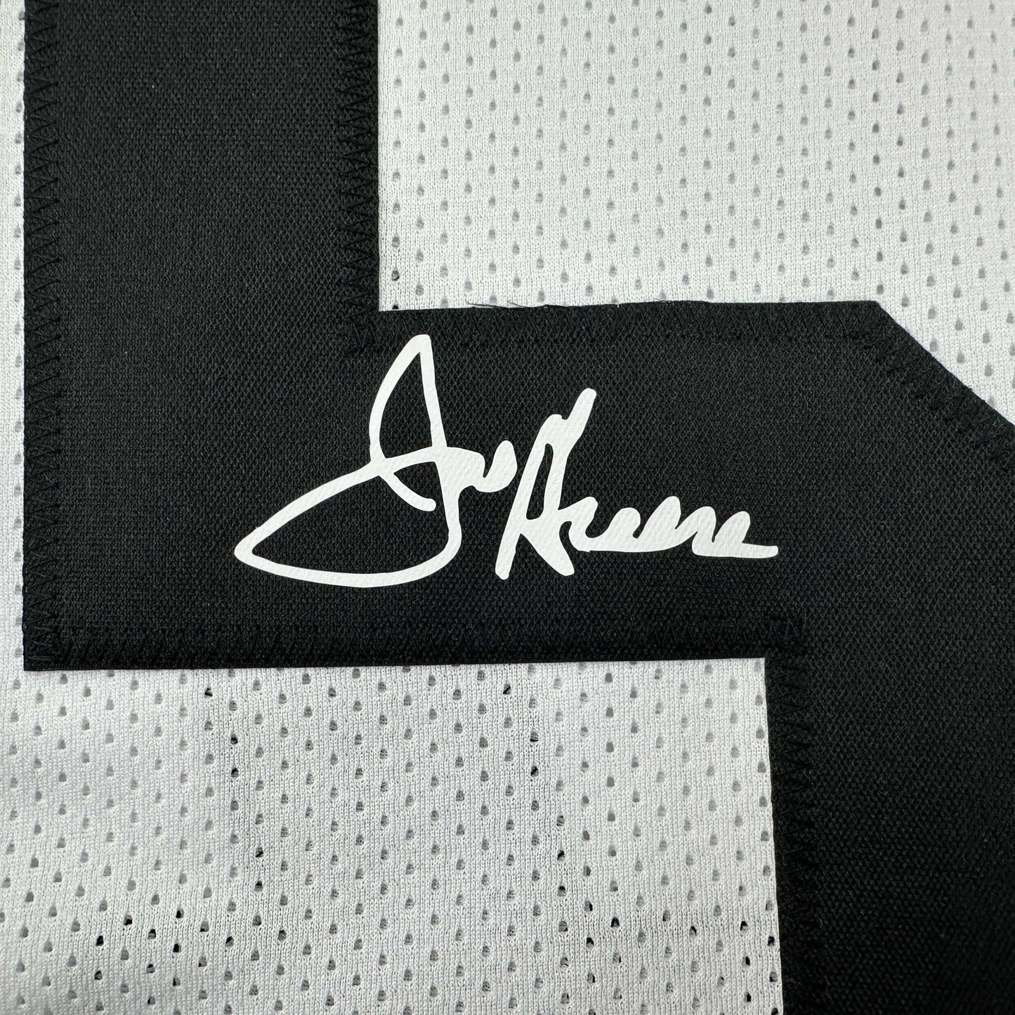 Facsimile Autographed Mean Joe Greene Pittsburgh White Reprint Laser Auto Football Jersey Size Men's XL
