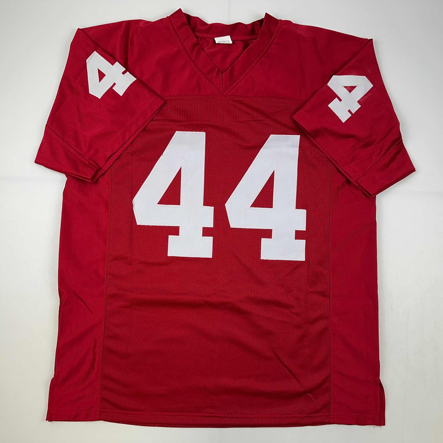 Facsimile Autographed Brian Bosworth Oklahoma Red Reprint Laser Auto College Football Jersey Size Men's XL