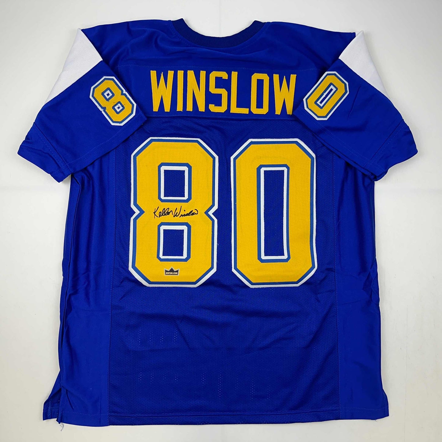 Facsimile Autographed Kellen Winslow Sr. San Diego Blue Reprint Laser Auto Football Jersey Size Men's XL
