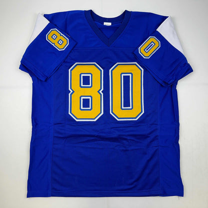 Facsimile Autographed Kellen Winslow Sr. San Diego Blue Reprint Laser Auto Football Jersey Size Men's XL