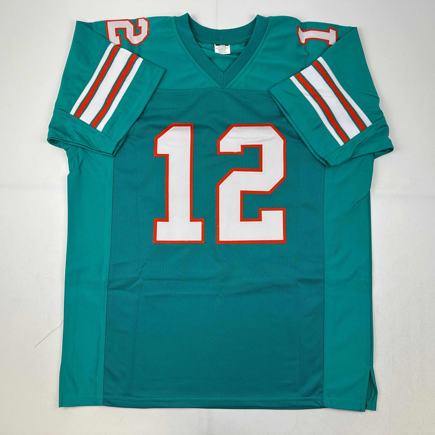 Facsimile Autographed Bob Griese Miami Teal Reprint Laser Auto Football Jersey Size Men's XL