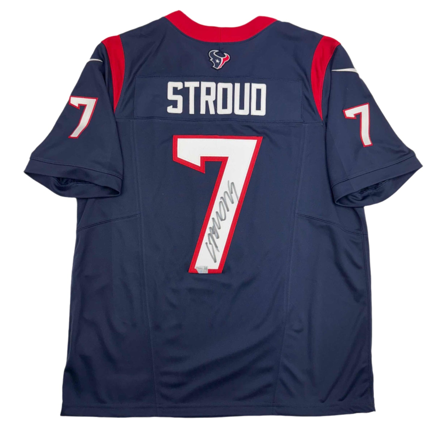 Autographed/Signed C.J CJ Stroud Houston Blue Nike Dri-Fit Limited Football Jersey Fanatics COA