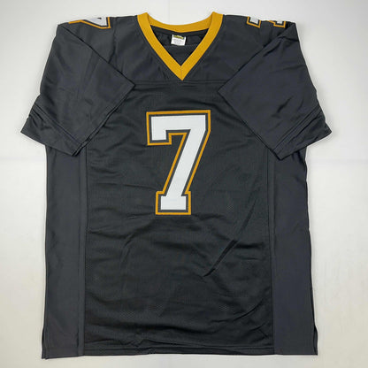 Facsimile Autographed Morten Andersen New Orleans Black Reprint Laser Auto Football Jersey Size Men's XL