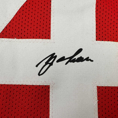 Framed Facsimile Autographed Y.A. YA Tittle 35x39 San Francisco Red Reprint Laser Auto Football Jersey