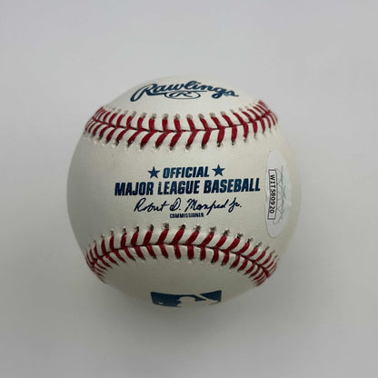 Autographed/Signed Keith Foulke Rawlings Official Major League Baseball ROML JSA COA Auto
