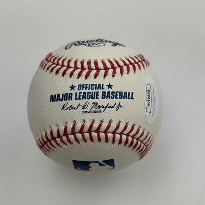 Autographed/Signed Vladimir Vlad Guerrero Sr. Rawlings Official Major League Baseball ROML JSA COA Auto